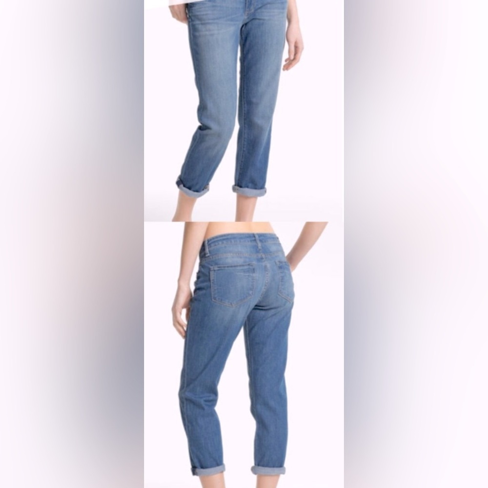 PAIGE James Crop Straight Jeans | Harper (Light Blue) Wash | Size 25